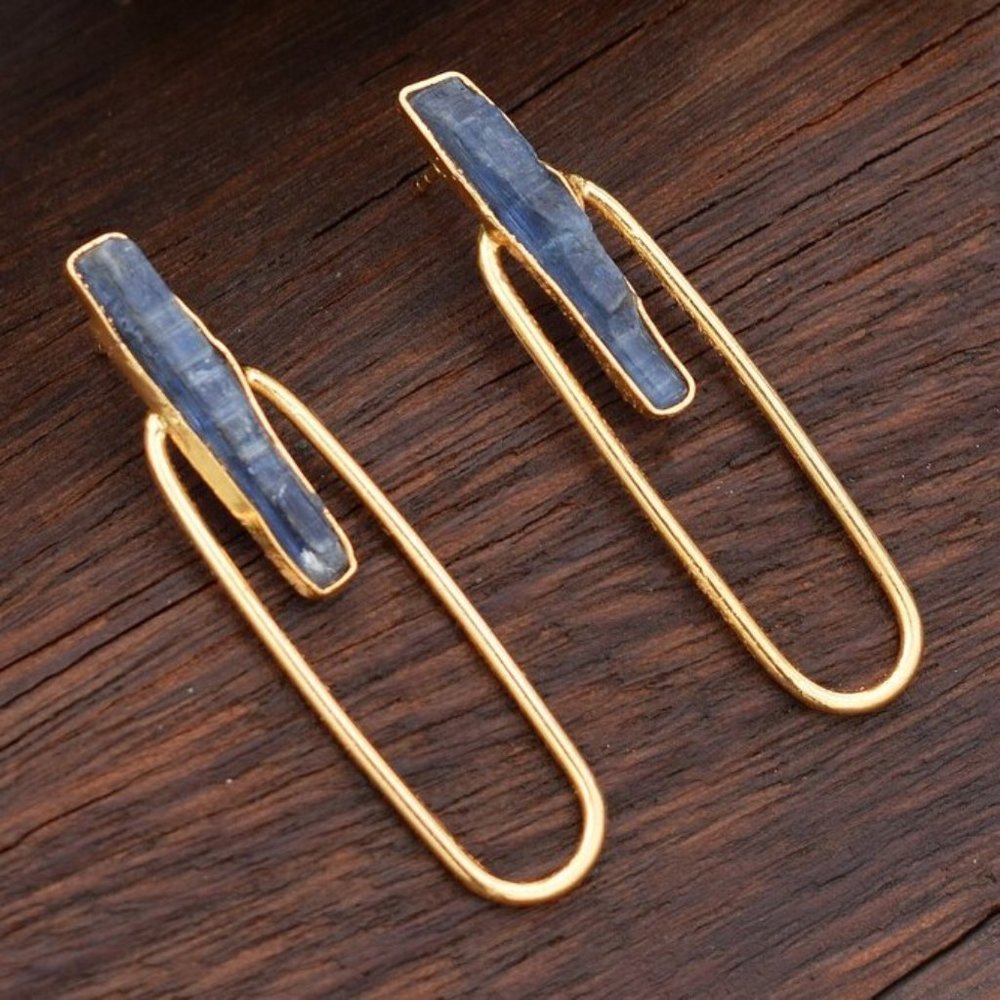 Natural Raw Kyanite Earrings